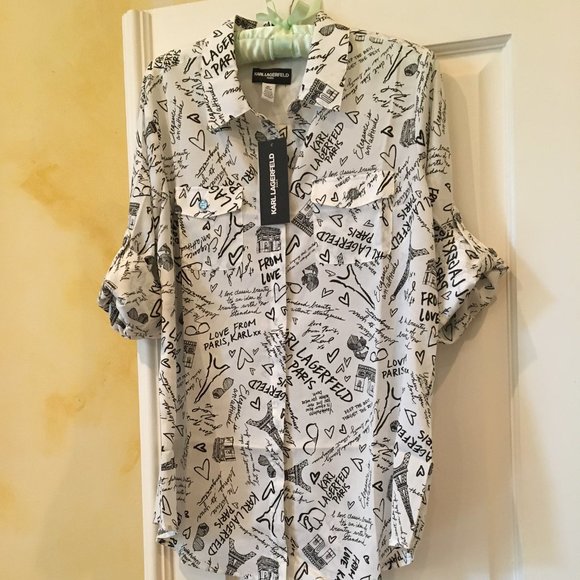 NWT - Karl Lagerfeld Blouse - Picture 1 of 11